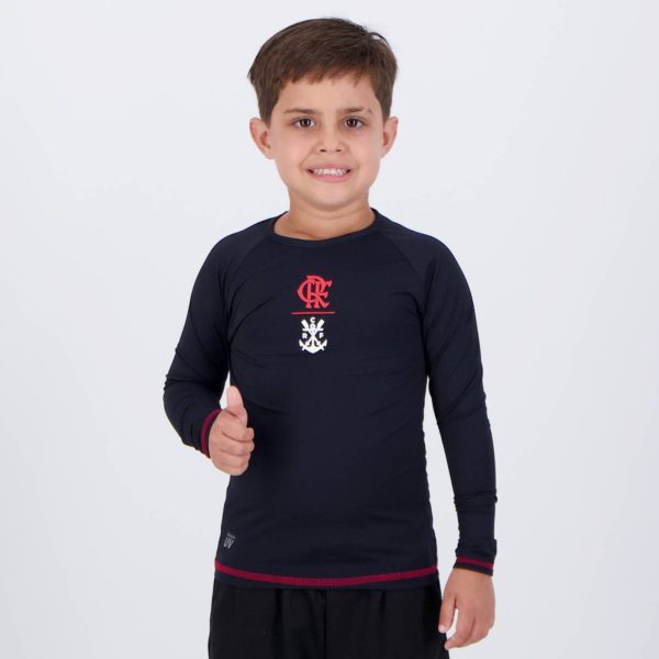 Camisa Térmica Flamengo Guanabara Manga Longa Preta