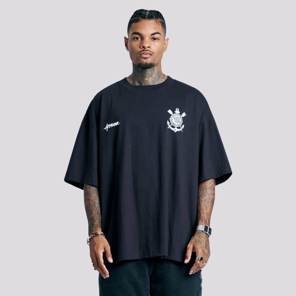 Camiseta Approve Huge Corinthians II São Jorge Preta
