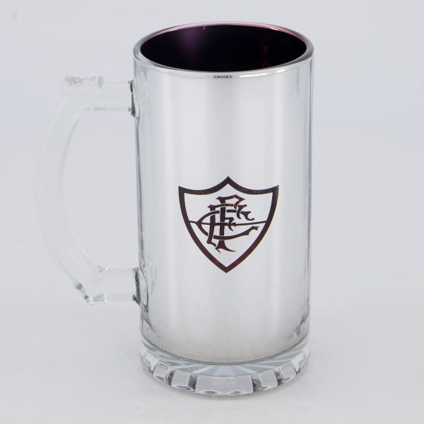 Caneca Chopp Fluminense Vidro Metálico