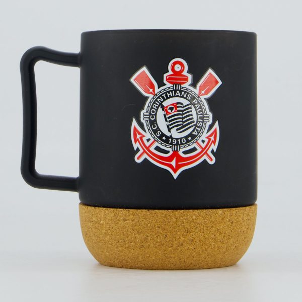 Caneca Corinthians Vidro Com Porta Copos Rolha