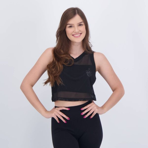 Cropped Atlético Mineiro Ridin Feminina Preta