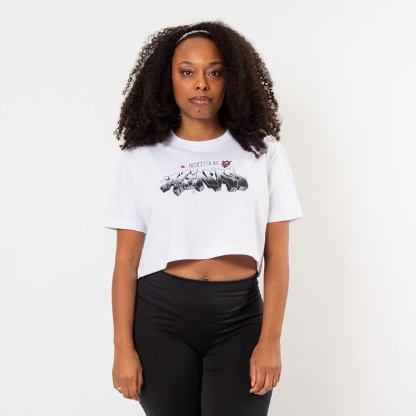 Cropped Corinthians Respeita Feminino Branco