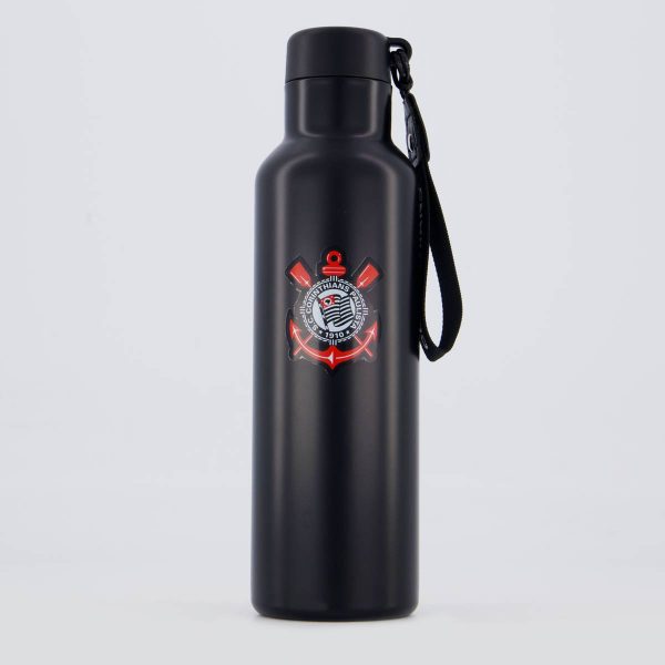 Garrafa Corinthians Steam Metal Preta