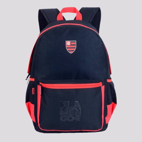 Mochila Flamengo Esportiva Preta e Vermelha