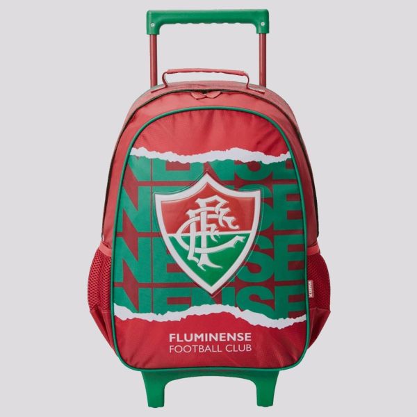 Mochila Fluminense com Rodas Vinho e Verde