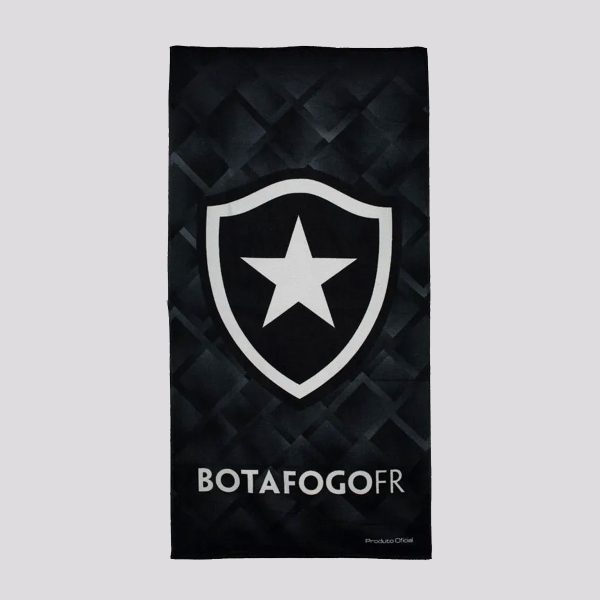 Toalha De Banho Bouton Veludo Botafogo Escudo Pret