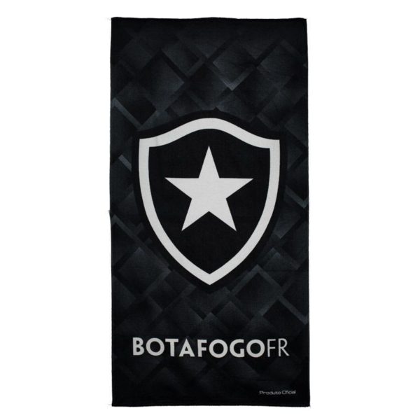 Toalha De Banho Bouton Veludo Botafogo Escudo Preto