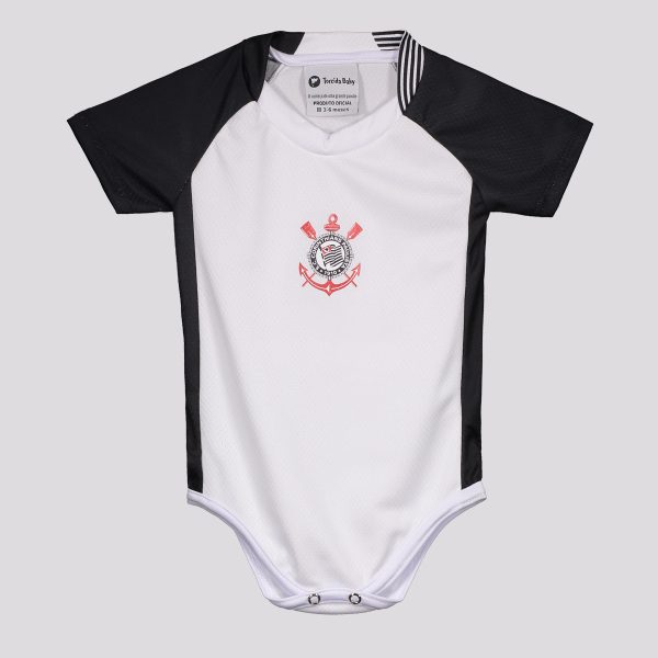 Body Corinthians Premium Branco e Preto
