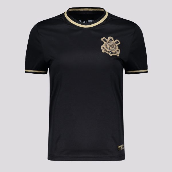 Camisa Corinthians Infantil Preta e Dourada