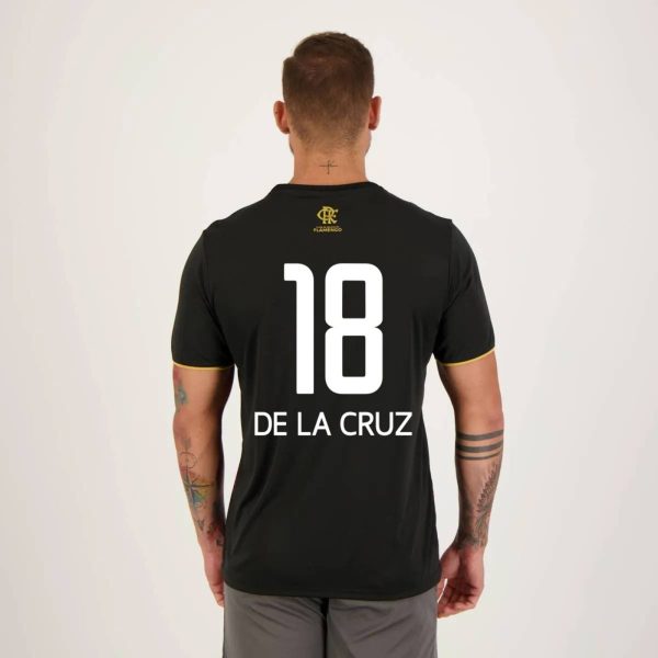 Camisa Flamengo Brains 18 De La Cruz Preta