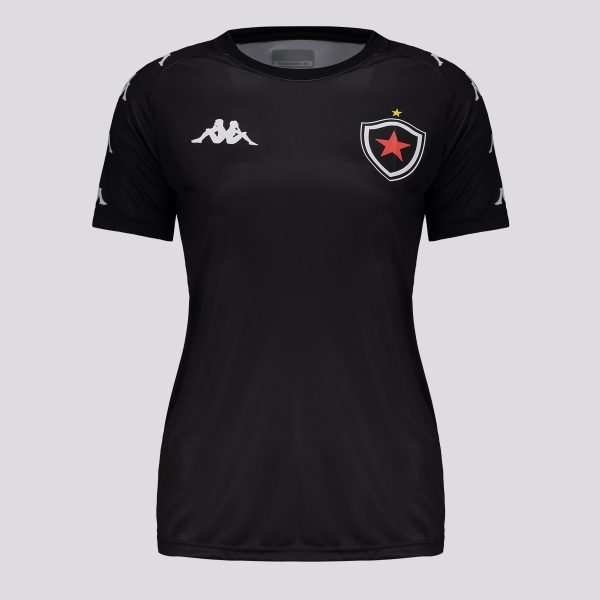 Camisa Kappa Botafogo-PB Supporter Zurich Feminina Preta