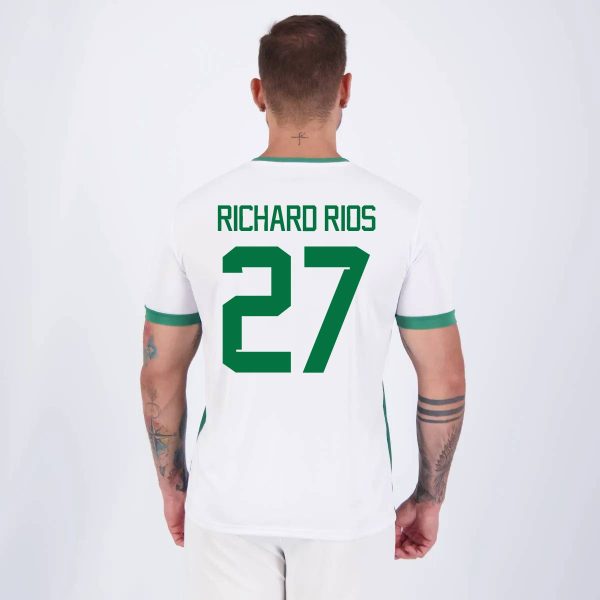 Camisa Palmeiras Richard Rios 27 Academia Branca e Verde