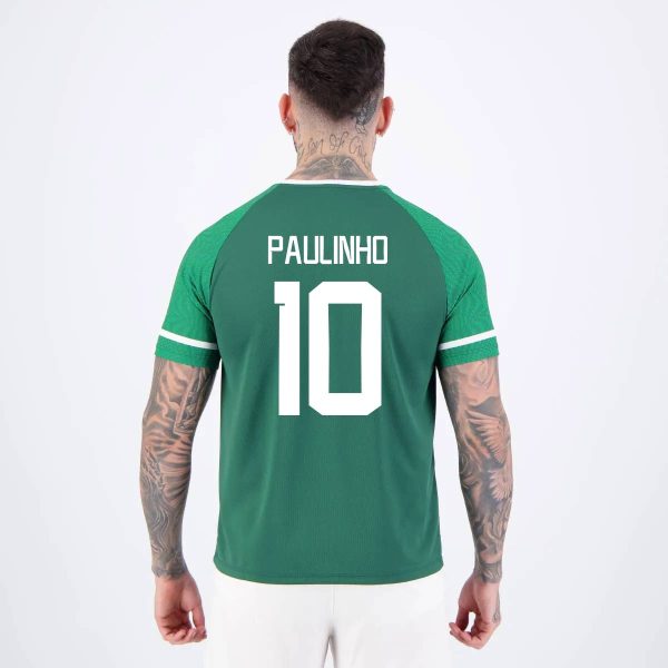 Camisa Palmeiras Verdão Escudo Verde 10 Paulinho