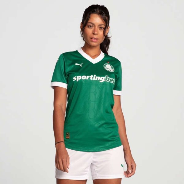 Camisa Puma Palmeiras I 2025 Jogador Feminina