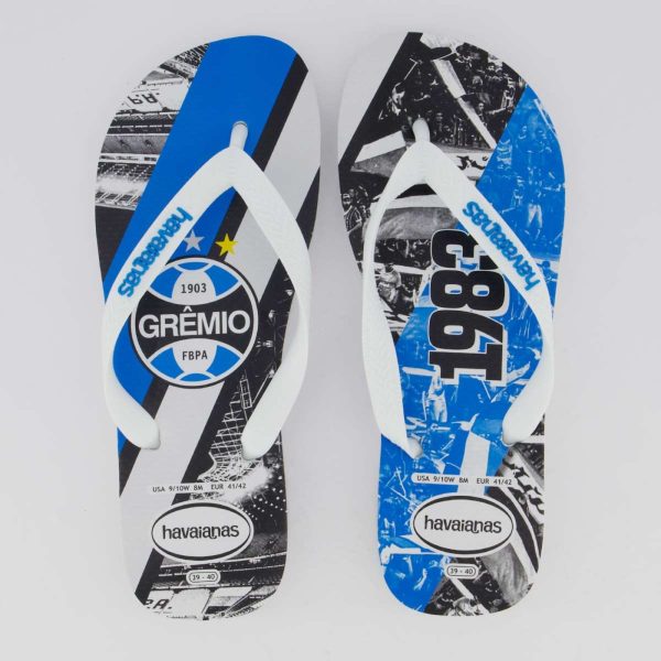 Chinelo Havaianas Grêmio Branco