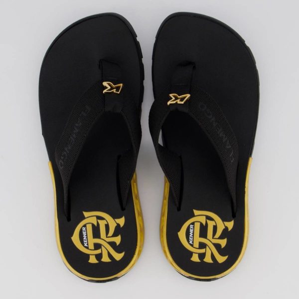 Chinelo Kenner Rakka Gold Flamengo Preto