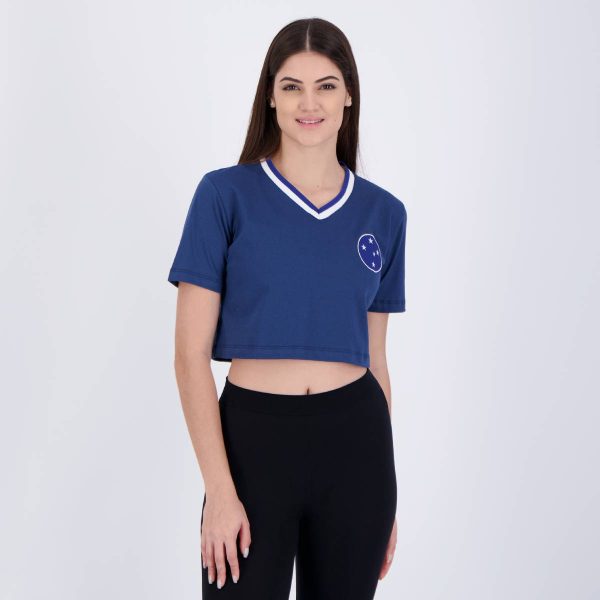 Cropped Cruzeiro Clube Feminino Azul
