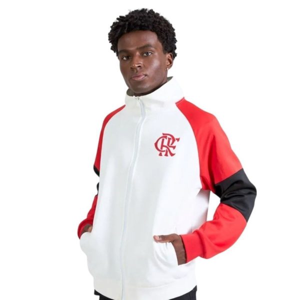 Jaqueta Braziline Flamengo Relembrar Masculina - Branco - braziline
