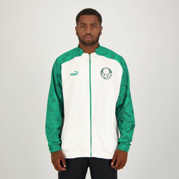 Jaqueta Puma Palmeiras Pré-Jogo Branca