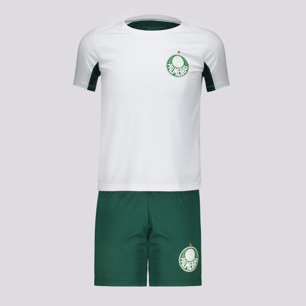 Kit Palmeiras Player II Infantil Branco e Verde
